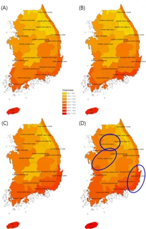 Fig.  2.  Average  annual  air  temperature(℃)  in  each  agro-meteorological  zone  from  1970s  to  2000s