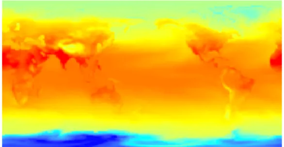 Fig.  1.  RCP8.5  global  scale  scenario  after  tr- tr-ansform. ter)가  제공하는  중국과  미국의  월평균  기상관측 자료를  사용하여  구축하였다