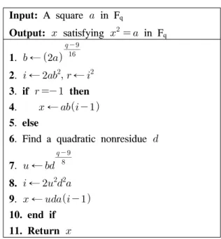 Table 2.  Mu¨ller's  algorithm  when  ≡ mod    [10]