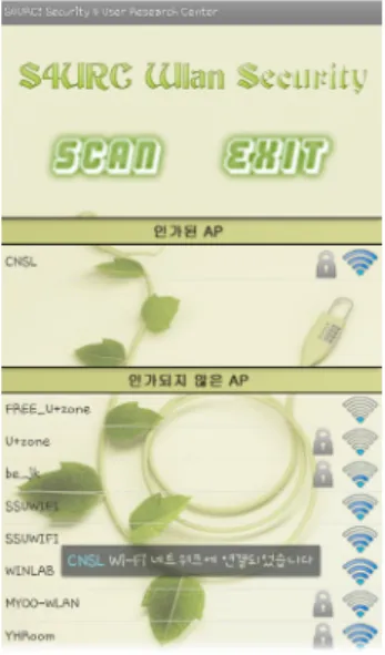 그림 6.  인가된 AP  접속
