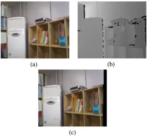 Fig.  5.  Virtual  view-point  image  synthesized  by  using  3D  warping