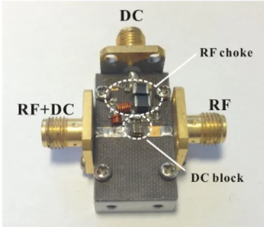 Fig.  1.   Microwave  bias-tee  for  a  high  power  amplifier [5] .