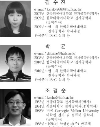 Fig.  11은  본  논문에서  제안하는  방식을  적용한  foreman 의  영상(a)와  원본  영상(b),  그리고  논문  [6]에서  제안한  방 식을  적용한  영상(c)의  왜곡  정도를  나타낸다