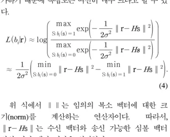 Fig.  1.  System  model  for  a  coded  MIMO  system  using  iterative  soft  decoding