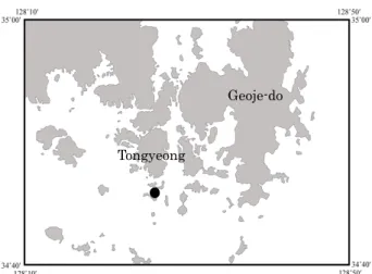 Fig. 1. Location map of the Yeondae-do shell midden site.