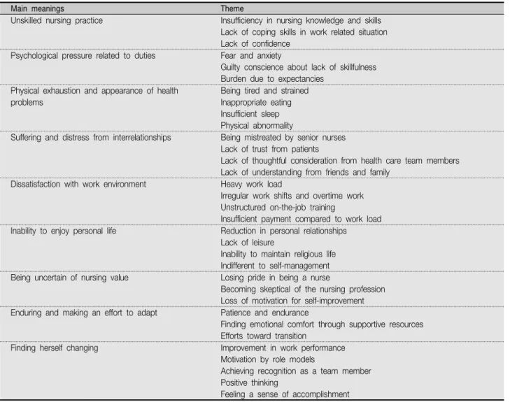 Table  1.  Main  Meanings  and  Theme