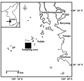 Fig. 1. Map showing the sampling area. 