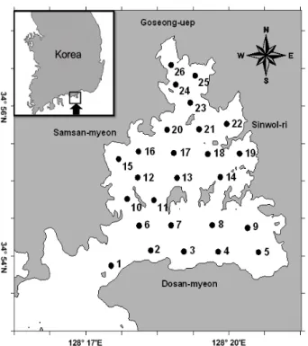 Fig. 1. Location of the study area and sampling stations.