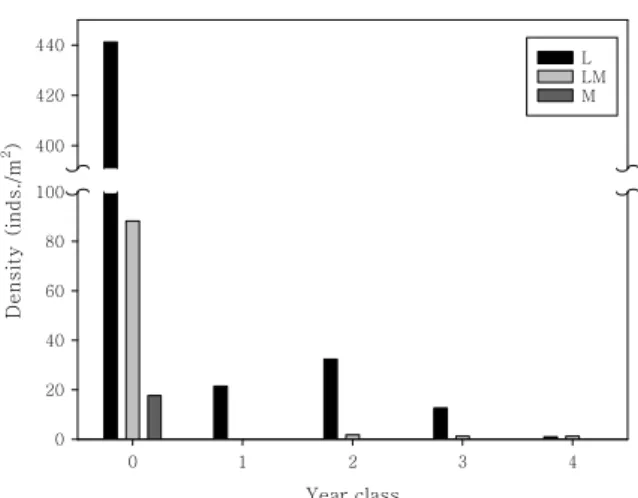 Fig. 4. Monthly variations of Chl-α in the sediment at each  station in the intertidal area in Tae-an, west coast of  Korea