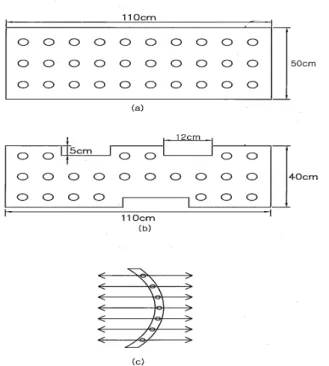 Fig. 1. Transverse section and front view of a polyculture  container for abalone and sea cucumber.