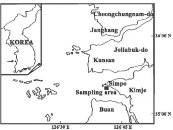 Fig. 1. Map showing the sampling station. 