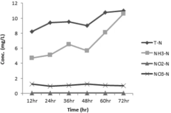 Fig. 20. Calculation of nitrogen concentration from leaching at H-Down (2nd investigation).