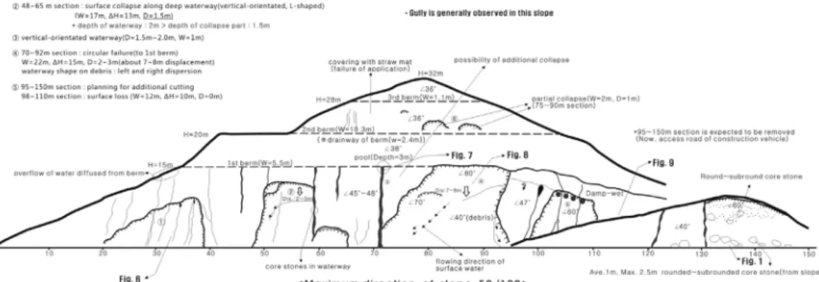 Fig. 6. 1st Failure part; shallow slide.
