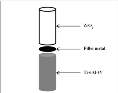Fig. 1. Schematic of brazing sample.