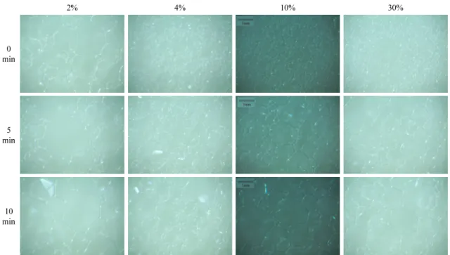 Fig. 7. Foam shape change according to foaming agent content.
