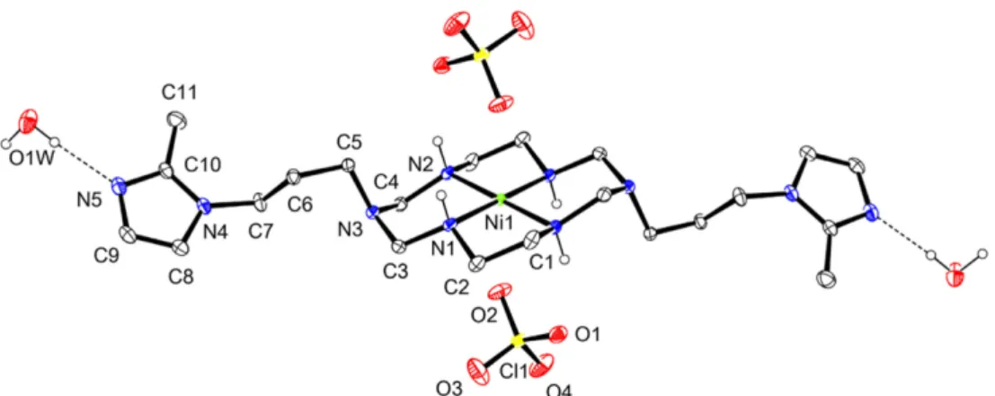 Figure 4. View of a 1D supramolecular structure of 2 by hydrogen bonds ( …) and C-H… π interactions ( …)