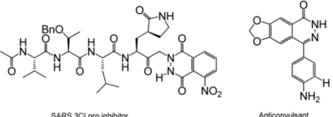 Figure 1. Some biologically active compounds having  phthal- phthal-azine skeleton.