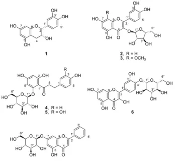 Figure 2. Structures of compounds isolated from M. sieboldii.