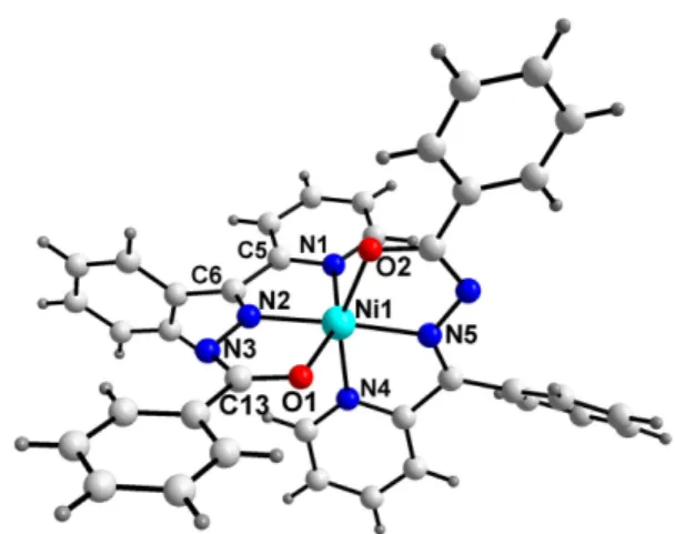 Figure 2. Molecular structure of complex 2 with atomic labeling.