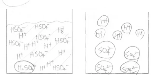 Fig. 3. Ion model of sulfuric acid in high school Chemistry II 