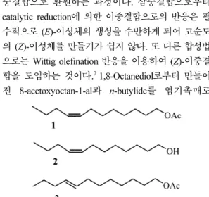 Fig. 1. Three components of Oriental Fruit Moth Sex Pher- Pher-omone.