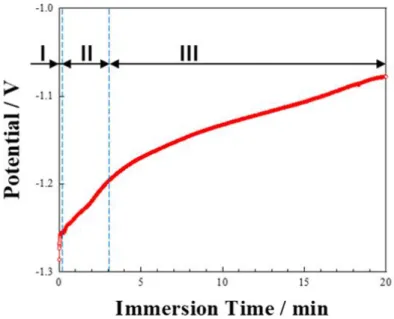 Fig.    In-situ  observation  of  AZ91  Mg  alloy  surface  during  immersion  with  immersion  time  in  1  M  HF  solution  at  25  ±  1  ℃.