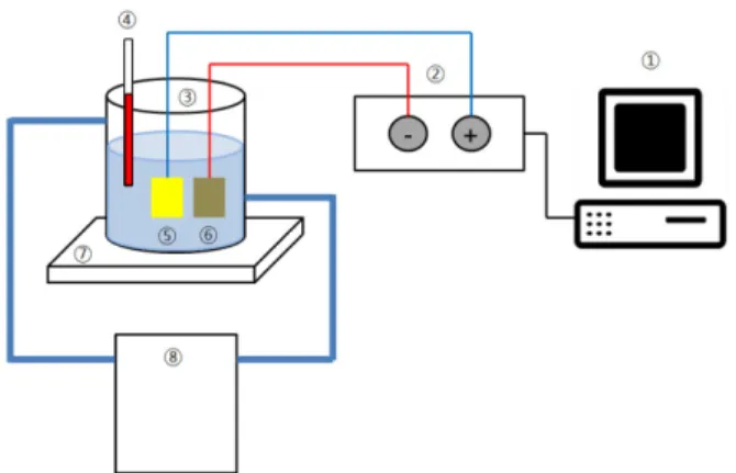 Fig. 1. Schematic diagram of experimental setup for anodizing.