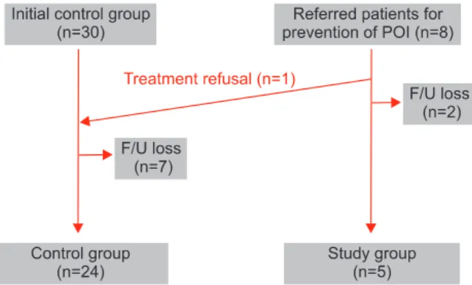 Fig. 1. Flow chart of study participants. POI: primary ovarian  insufficiency
