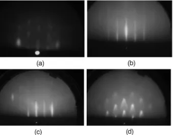 Fig. 3. Surface morphology of InAs grown on 2 o  tilted GaAs with different As BEP. (a) As BEP~
