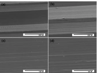 Fig. 4. FE-SEM micrographs showing the dental implant fixture surface of step 3 specimen