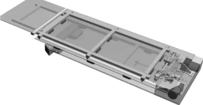 Fig.  5.  Schematic  diagram  for  3D  modeling  of  the  3D  moving  couch  for  heavy  moving  phantom  motion  correction   verifica-tion