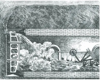 Fig. 5. Flooding of the tunnel under the River Thames on 12th January