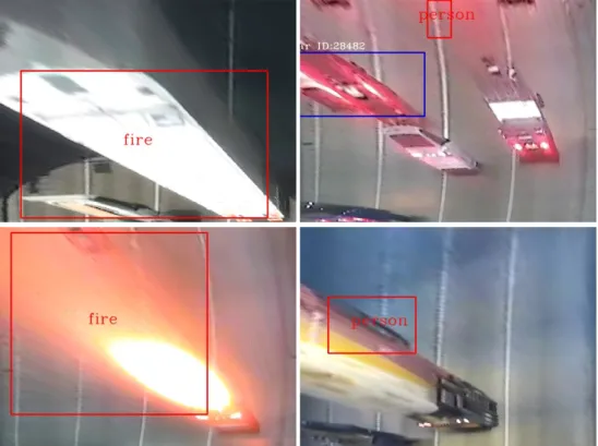 Fig. 2. ‘False Positive’ samples occurred by deep learning-based accident detection system in tunnel monitoring