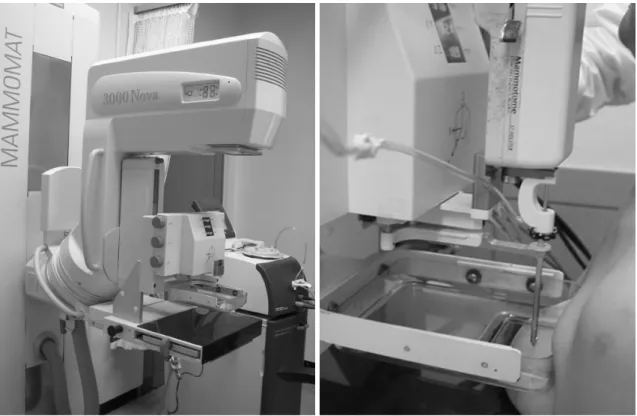 Fig. 1. The instruments used for the stereotactic vacuum assisted biopsy