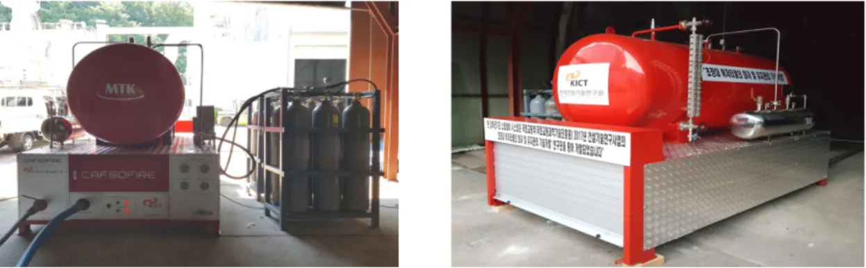 Fig. 4. Arrangement and shape compressed air foam mixing chamber 