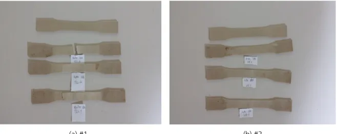 Fig. 12. Specimens (distilled water) after direct tensile test 