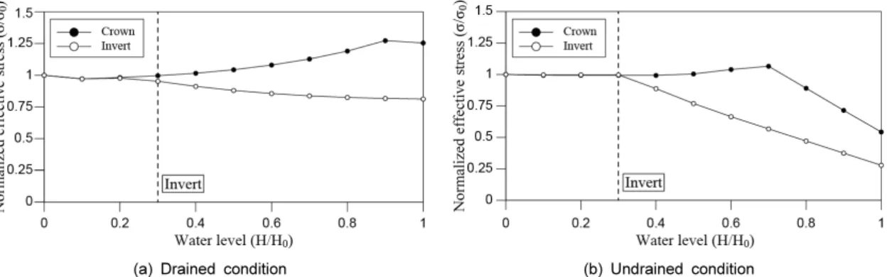 Fig. 14. Displacement of ground surface due to rising of ground water table