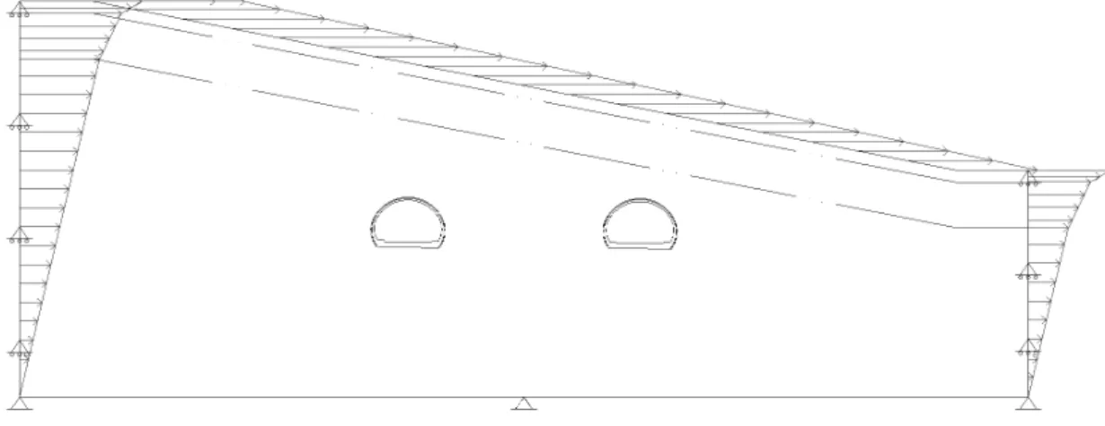 Fig. 2. Displacement boundary conditions applied for the full scale simulation (Case1)