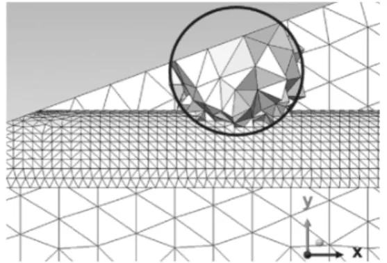 Fig. 8. An illustration of a blasting analysis result (side view)