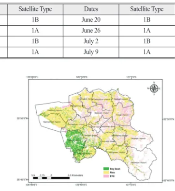 Fig. 8.  Classification map of Gimje crops through admini - -strative investigation data.