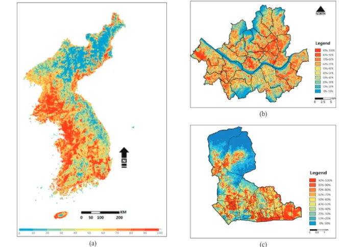 Table 1.  Characteristics of heat distribution map produced by NDMI