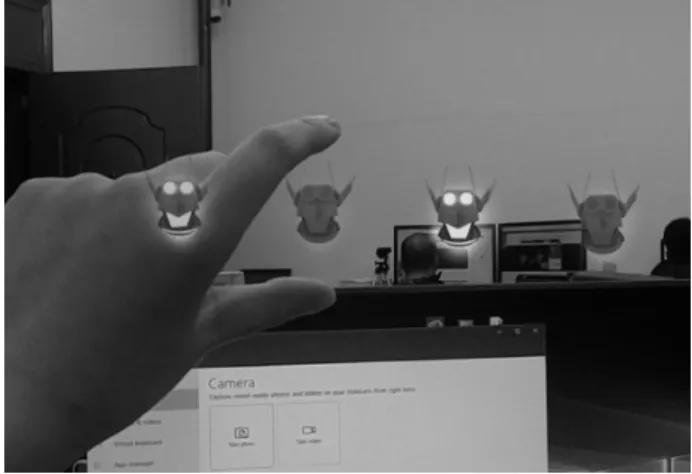 Fig.  2.  smart-phone  storing  location  information  for  hololens  visualization