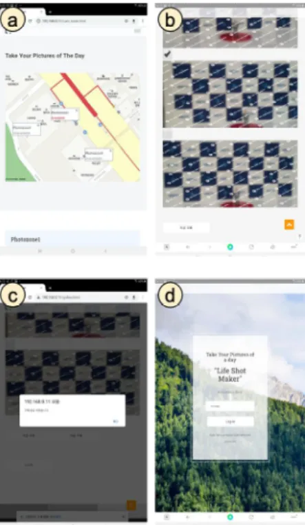 Fig.  12.  Web  Application  for  Camera  Remote  Control  (a)  Check  photo  zone  availability,  (b)  View  and  Select  Photos 