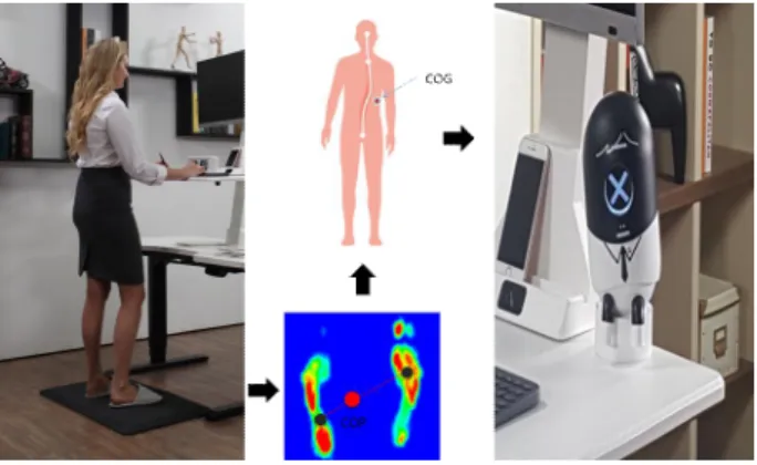 Fig.  9.  Posture  Recognition  by  COP  and  COG