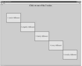 Figure 2. Screenshot of the ExperimentMFC object used  in the evaluation of pronunciation difference