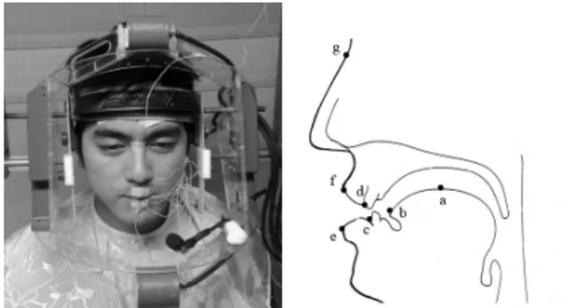 Figure 3. Schema of the /a/-to-/i/ tongue movement in the y  dimension (top panel) and the y velocity dimension (bottom  panel) with an indication of the measured kinematic variables