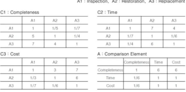 Fig.  3.  Pair  comparison  matrix