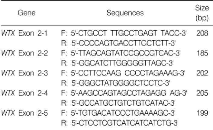 Fig. 1.  Representative  SSCP  of  the  WTX  gene  in  non-small  cell  lung  cancers