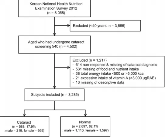 Fig. 1. A simplified flow chart showing the selection of study subjects