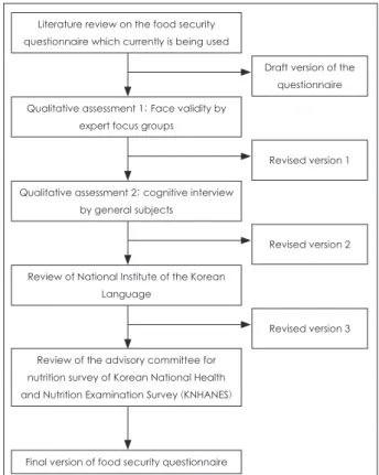 Fig. 1. The development procedure of food security questionnaire.